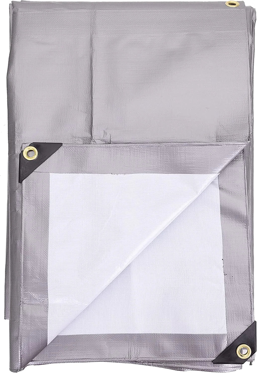 20-ft. x 20-ft. Ultra Heavy-Duty 8 oz/16-mil Poly Tarp Reversible Silver/White E55128