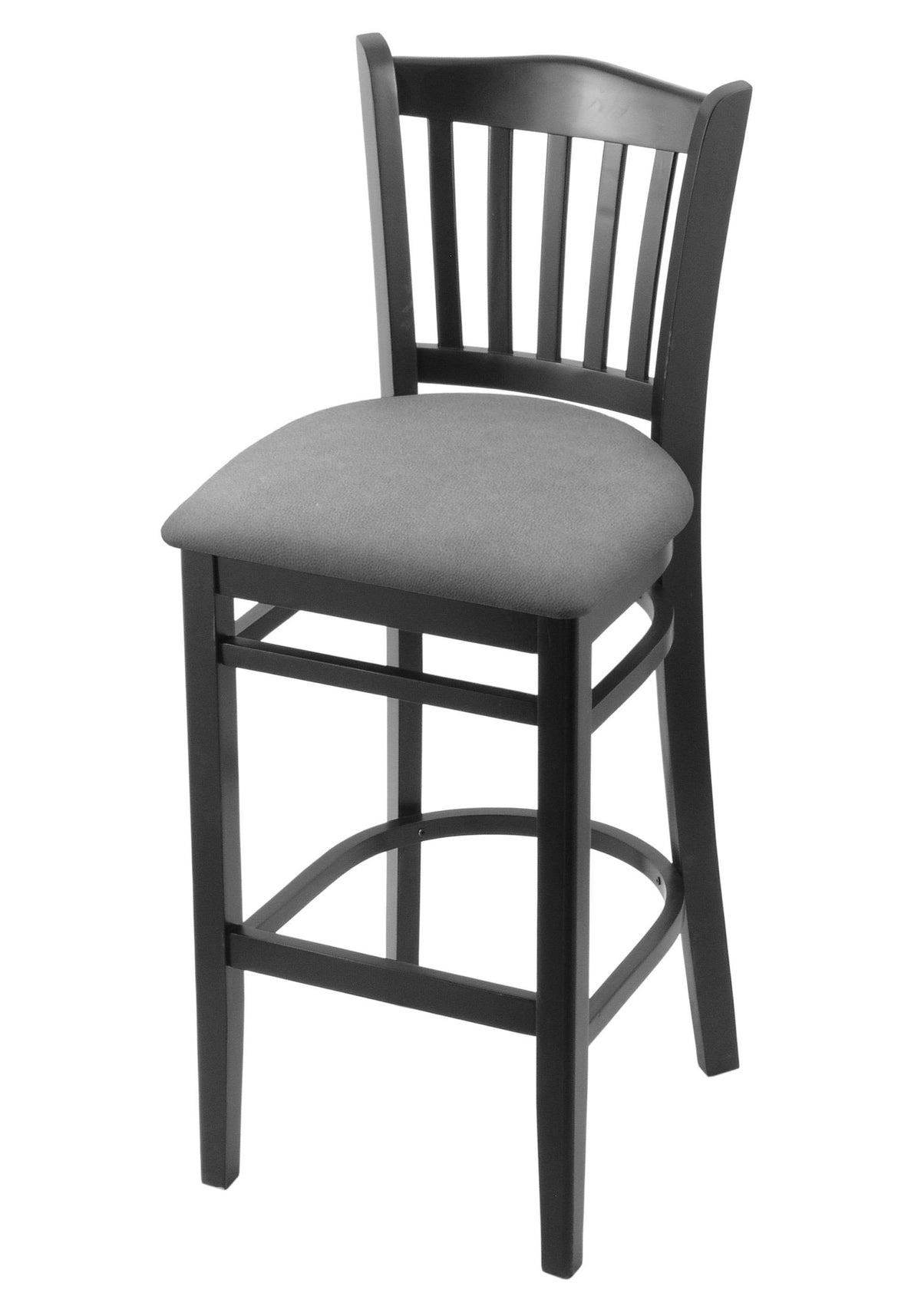 25 inch Counter Stool with Black Finish and Grey Seat M752607