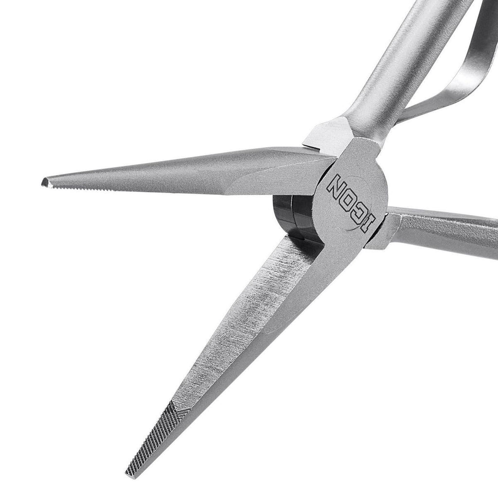 11 in. Long-Reach Pistol-Grip Needle Nose Pliers W48430