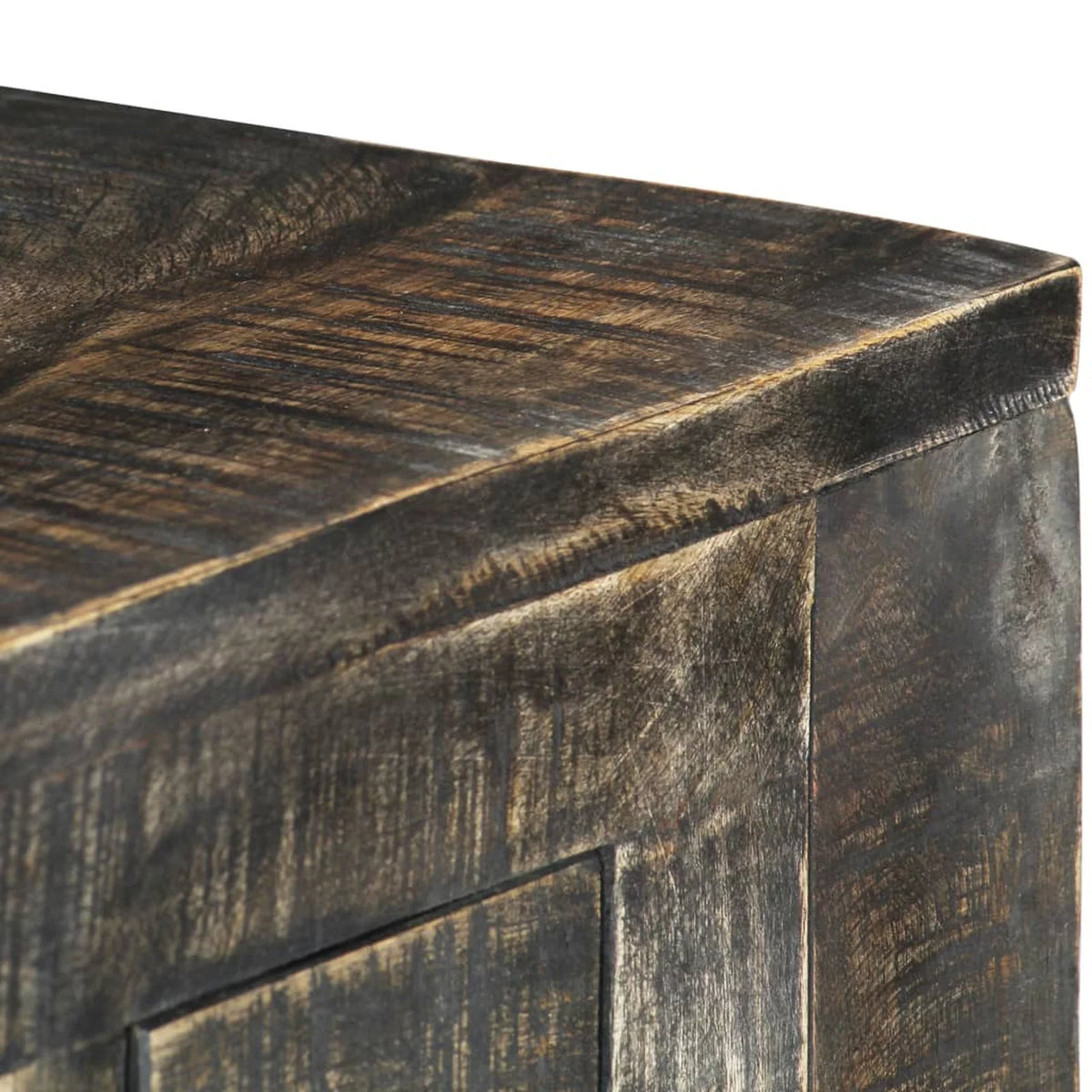 Black Solid Mango Wood Desk K110