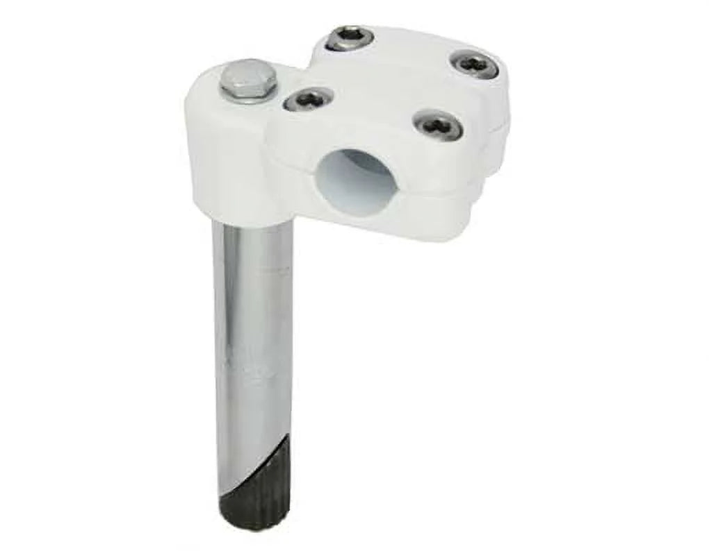 Steel 4 Bolt Alloy BMX Quill Stem, White 22.2mm B83077