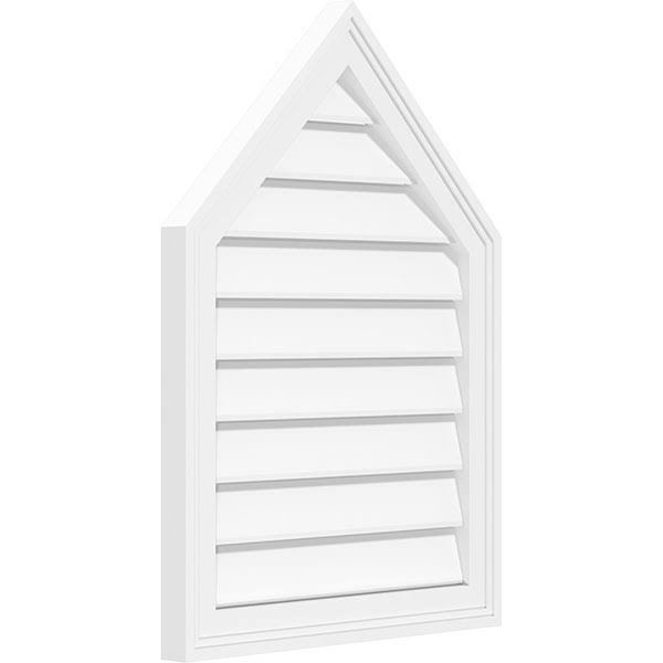 Peaked Top Surface Mount PVC Gable Vent E17953