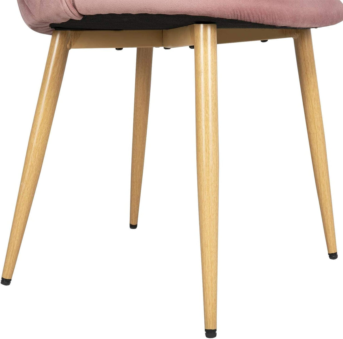 Pink Velvet Accent Chairs with Metal Legs, Set of 2 Q555576