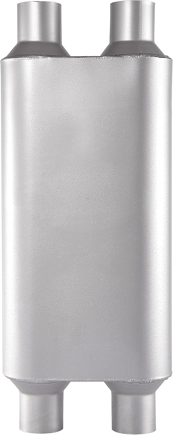 2.25 inch Inlet Outlet Performance Automotive Muffler Exhaust Pack of 2 N45675