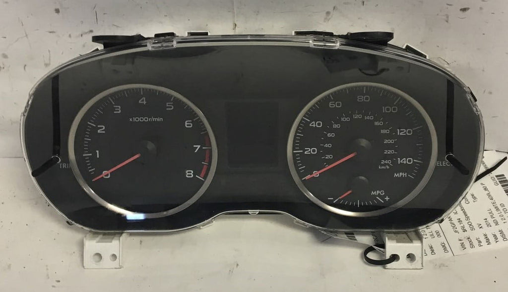 14 Subaru XV Crosstrek Speedometer Cluster 44k Miles OEM Z664966