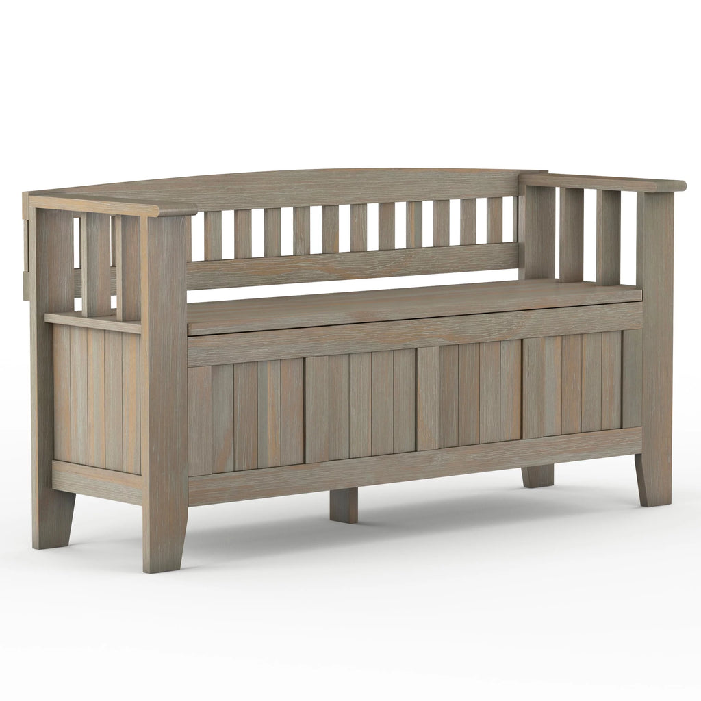Solid Wood 48 inch Wide Storage Bench G151413