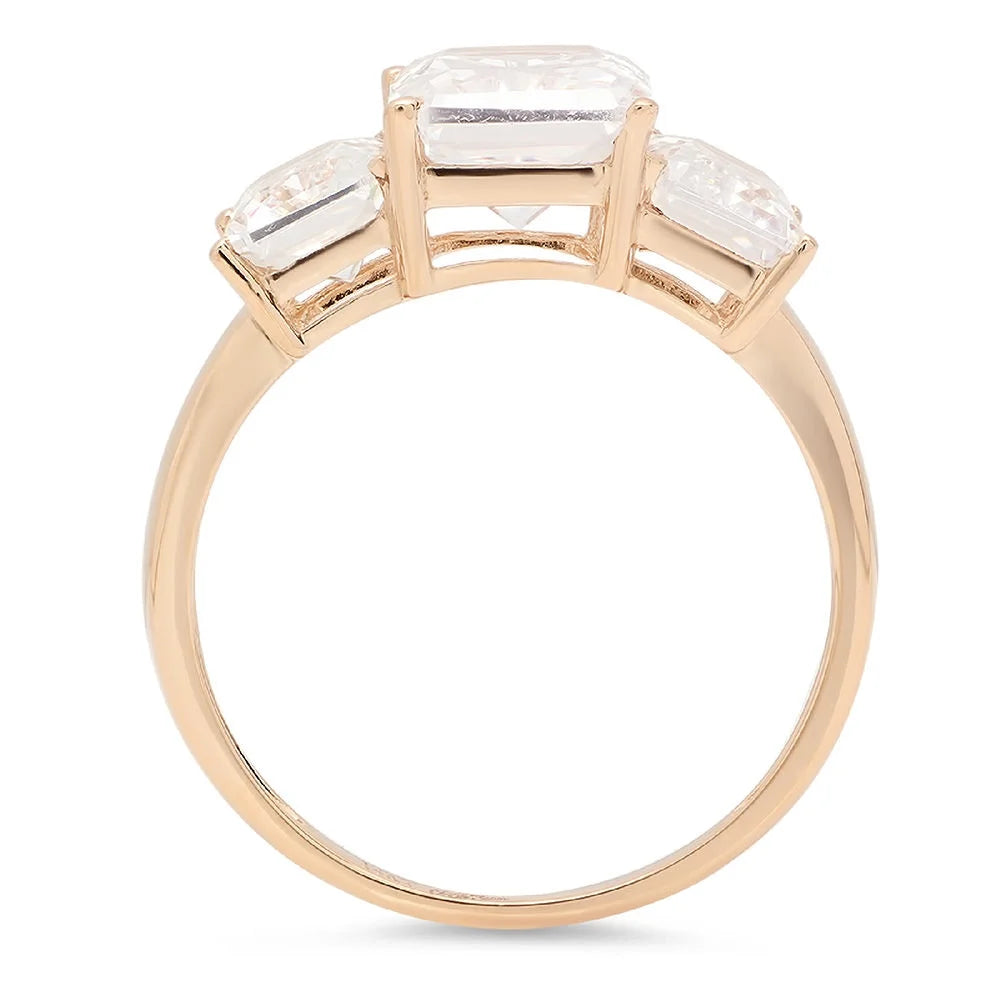 18K Yellow Gold Three-Stone Ring H653388