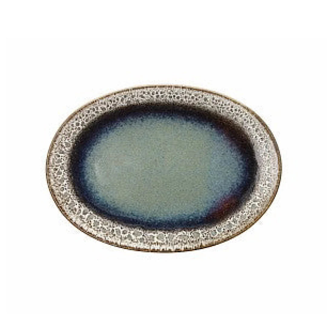 Oval Plate 30cm Blue R25495