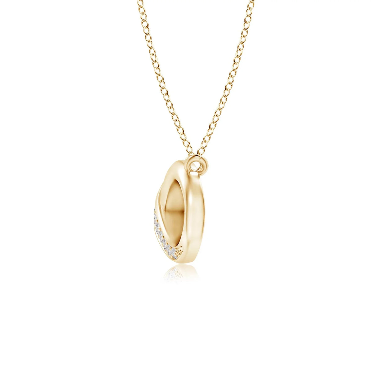 Diamond Infinity Pendant Necklace in 14K Yellow Gold A47200