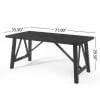Black Farmhouse Wood Dining Table U4576