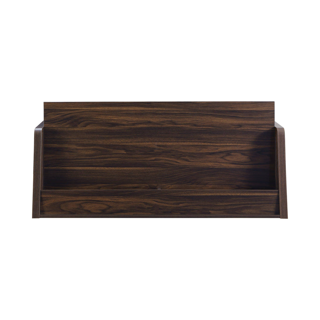 Walnut Writing Desk with Outlet I730834