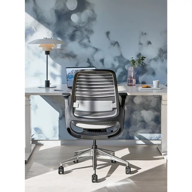 Black Office Chair with Lumbar Support N8137