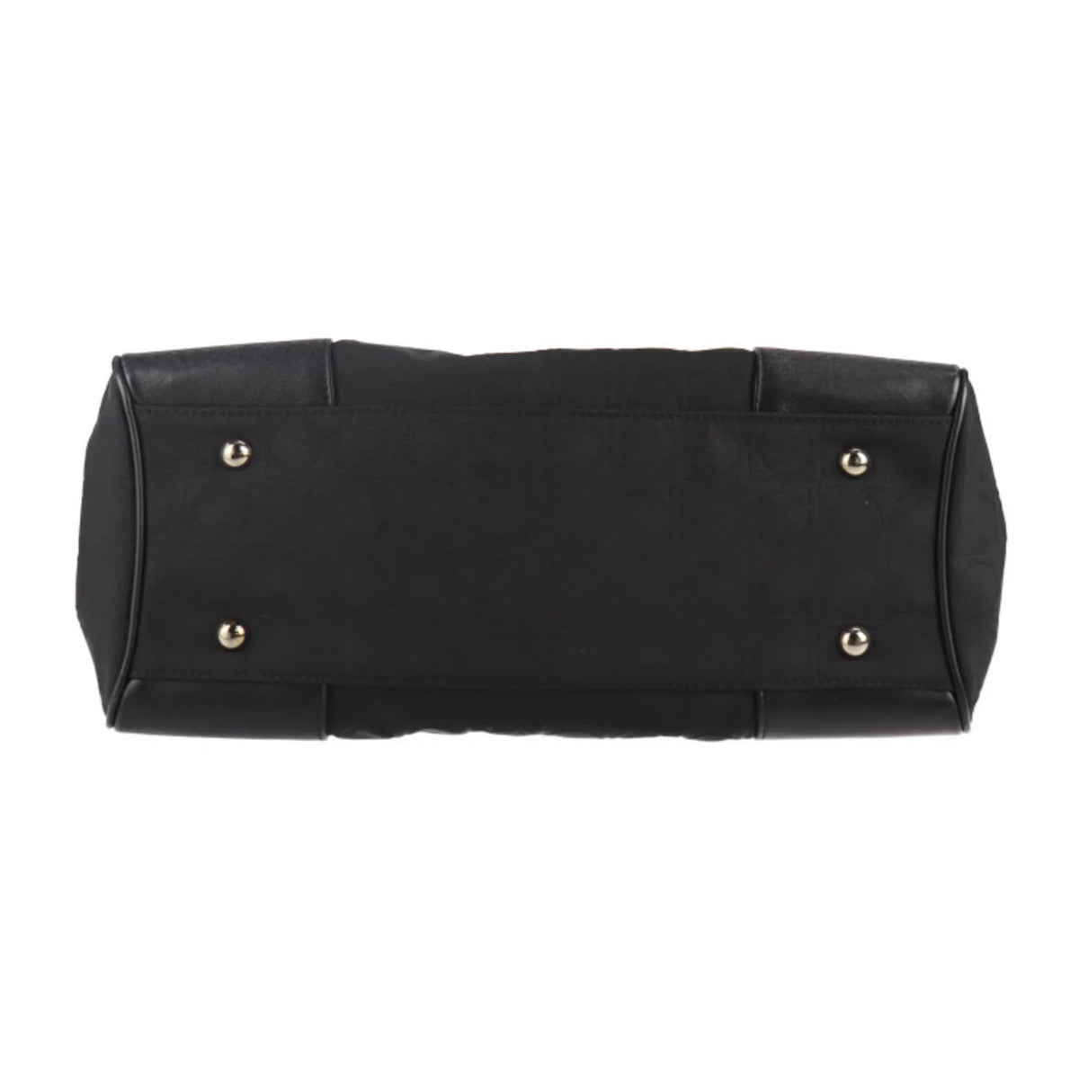 Pre-Owned Black Canvas Leather Shoulder Bag X59119