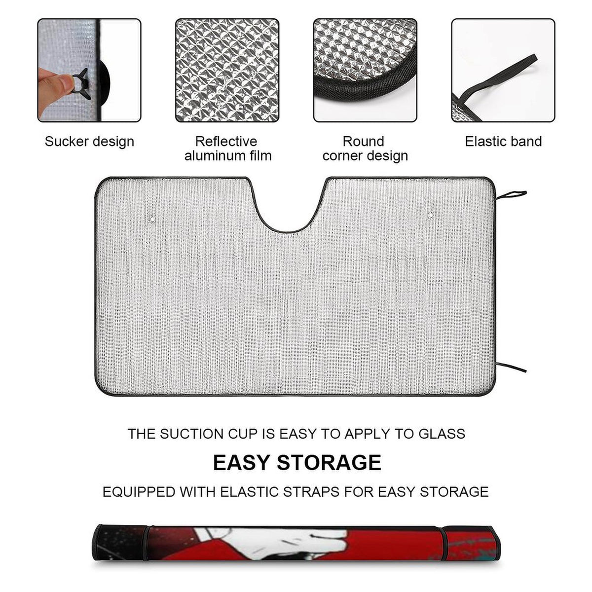 Foldable Reflective Car Windshield Sun Shade Cover X478870
