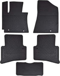 Black Rubber Car Floor Mats 3 Row Set G710