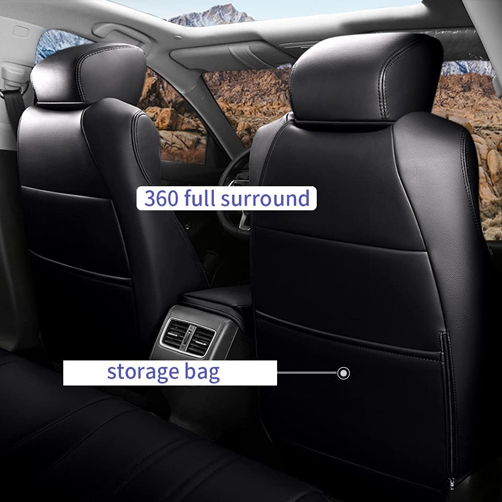 Faux Leather Waterproof Full Set Car Seat Covers R5503