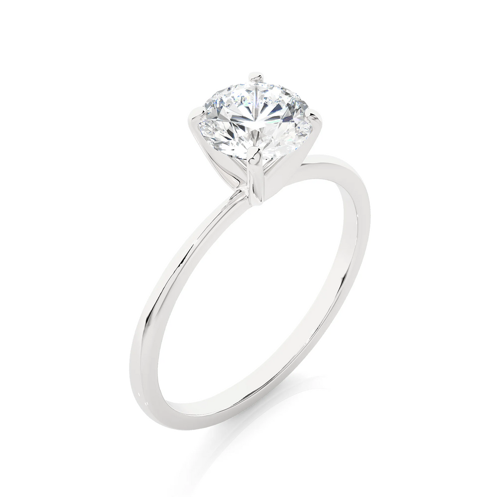 Lab Grown Diamond Solitaire Engagement Ring in 14k White Gold M257252