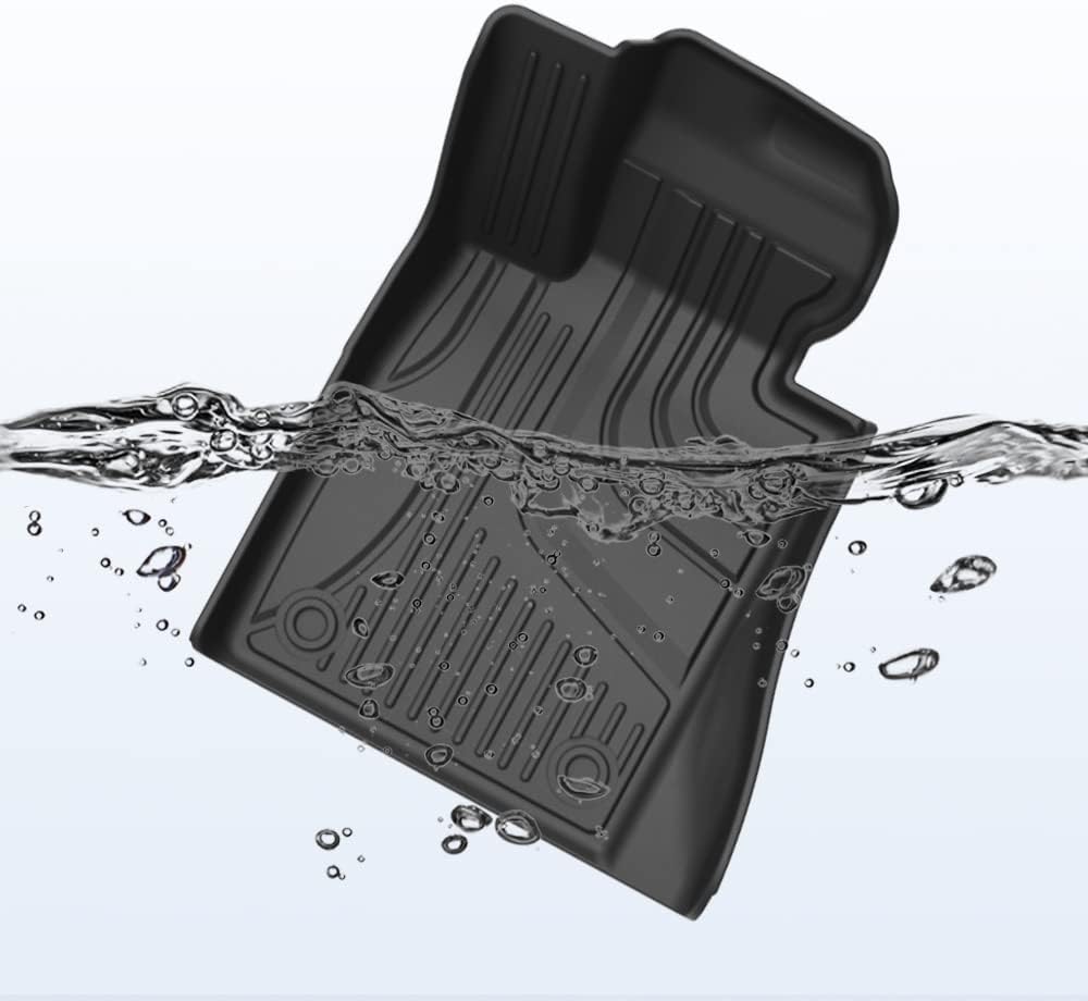 TPE Heavy Duty All Weather Car Floor Mats Full Set 1st & 2nd Row Rubber Floor Liners F75101