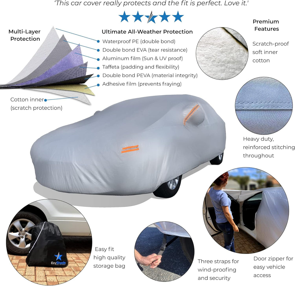 10-Layer Waterproof Car Cover T770832