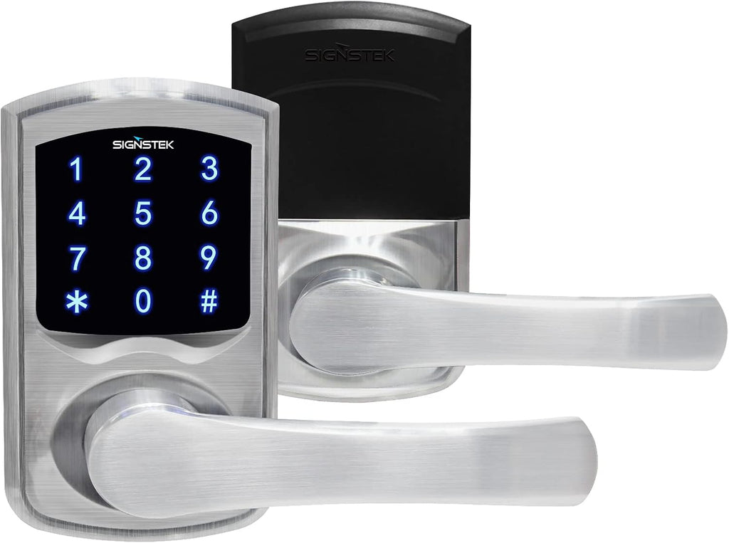Matte Black Digital Touchscreen Keypad Door Lock with Hidden Mechanical Key C432