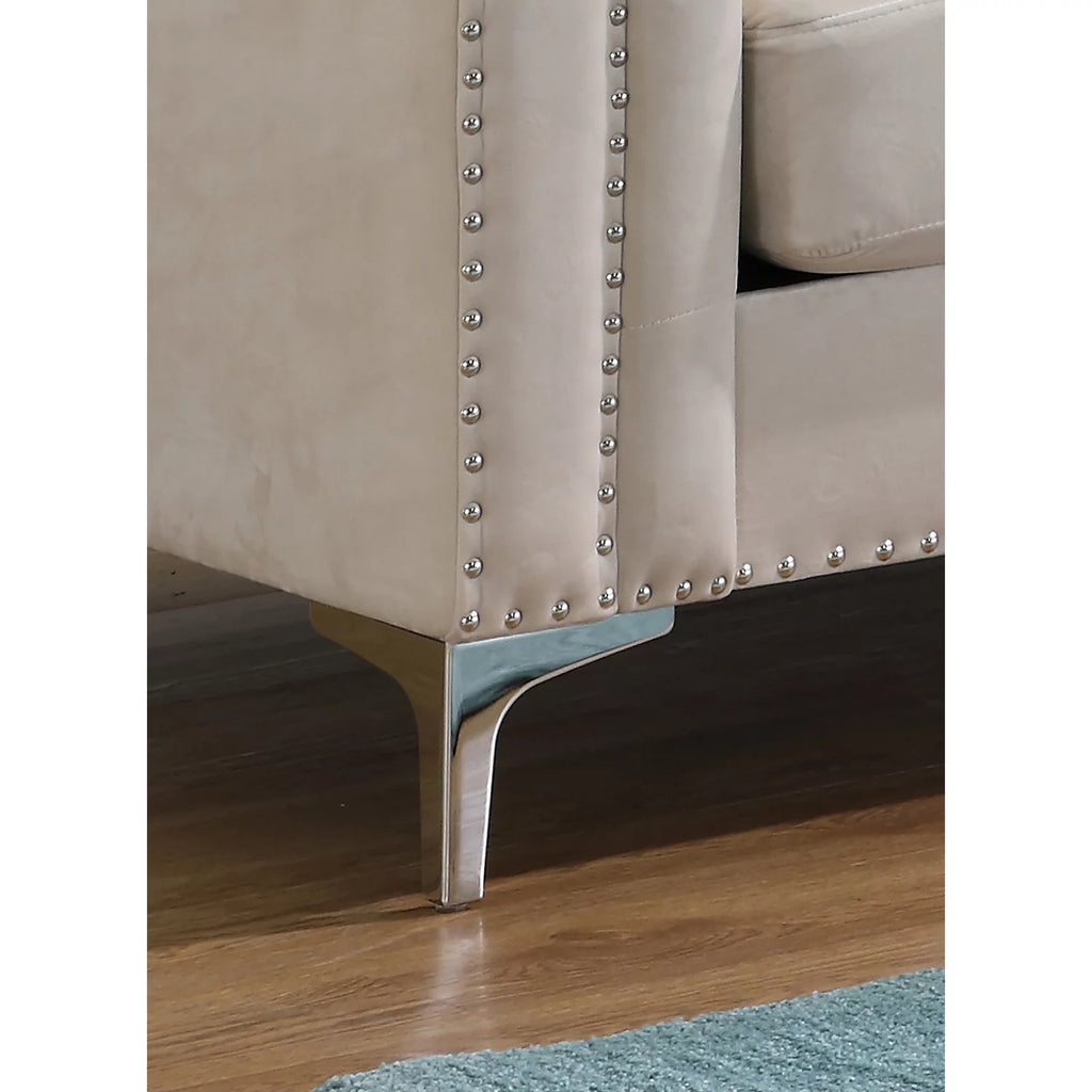 Ivory Sofa Chaise L985