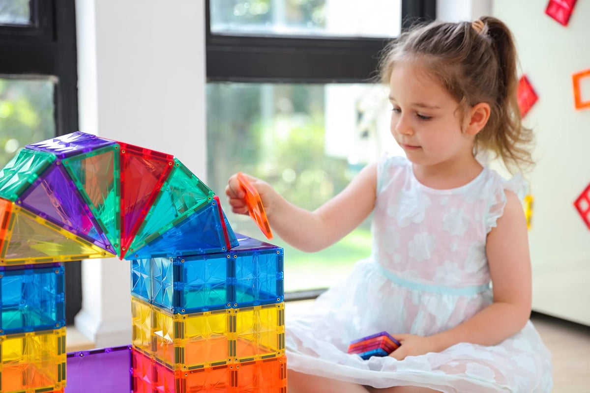 110PCS Magnetic Building Blocks with Storage Bag E379520