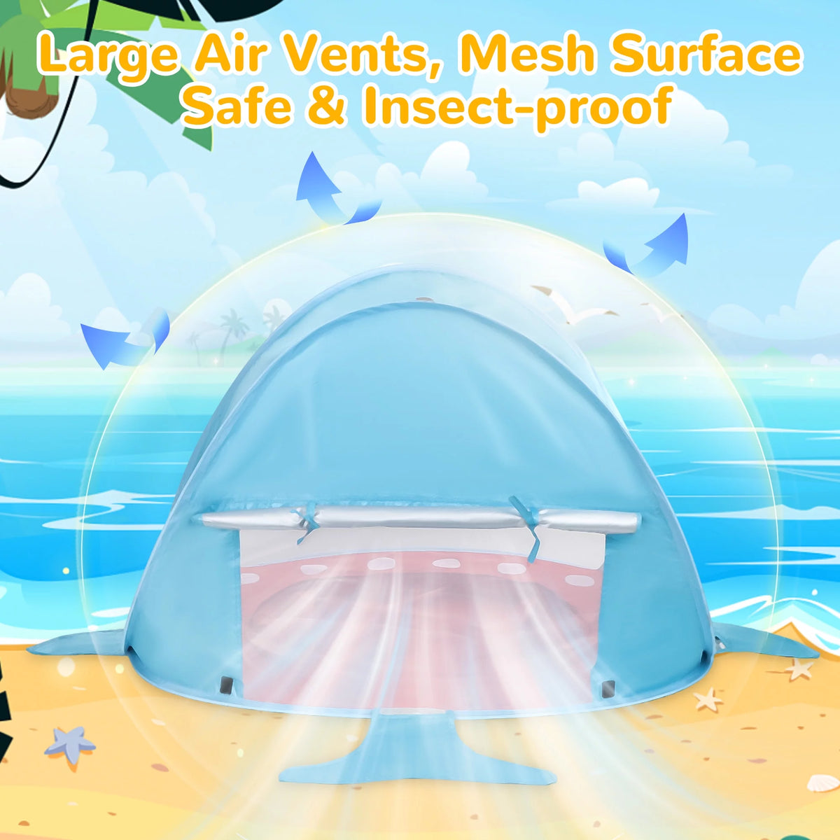 Pop up Beach Tent with UPF 50+ UV Protection N66735