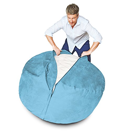 Dark Grey 7ft Microsuede Bean Bag Chair J432444