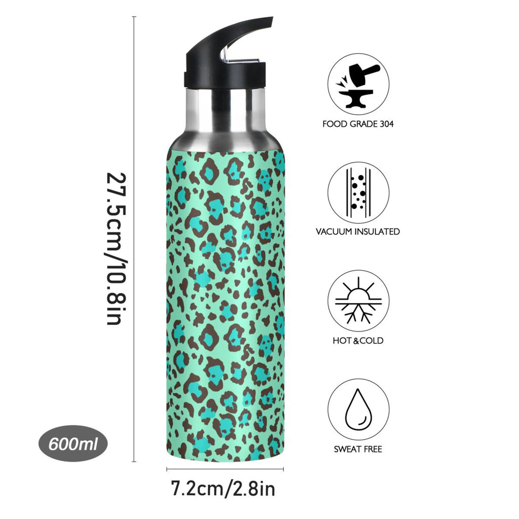 20 OZ Stainless Steel Vacuum Insulated Water Bottle with Straw Lid Q610