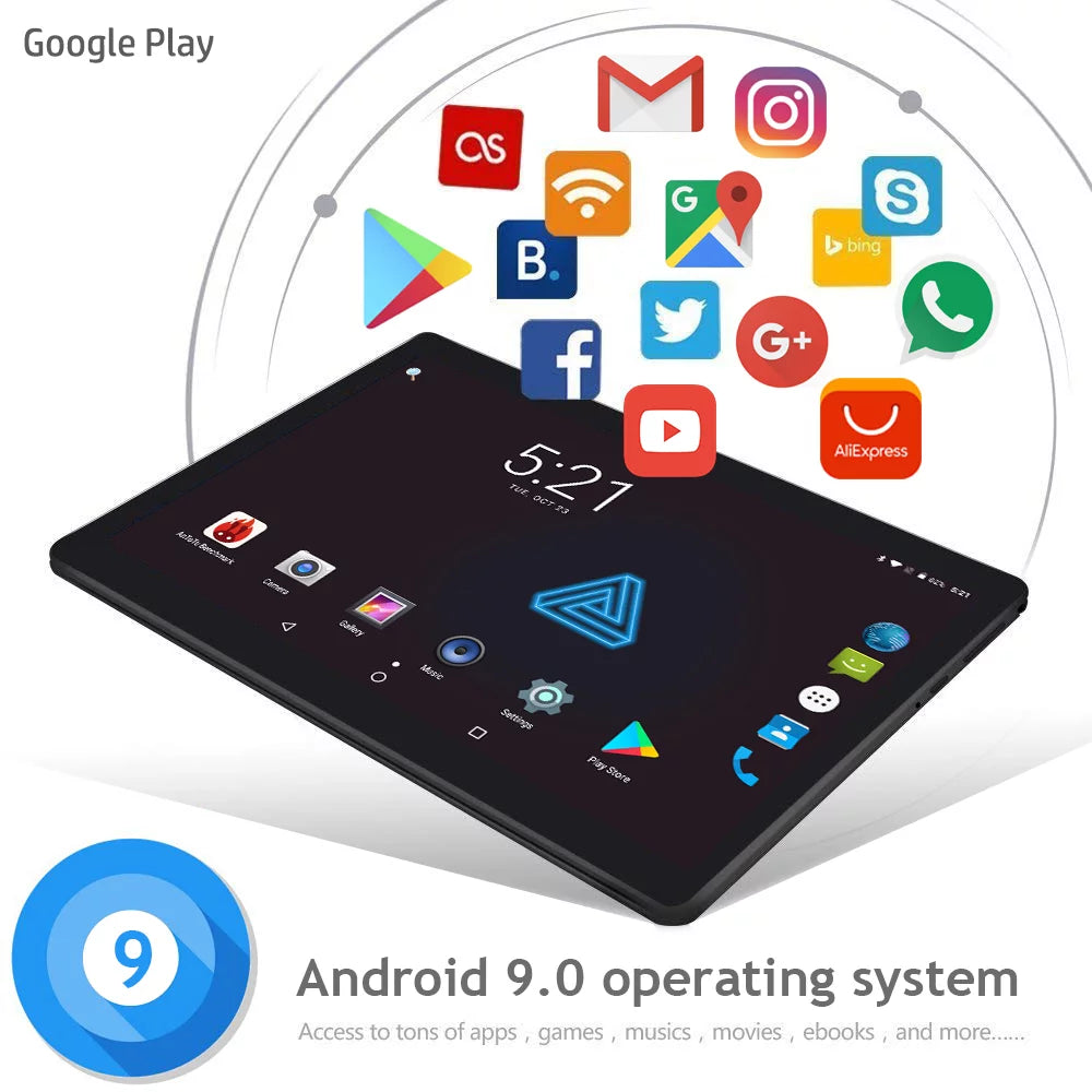 10.1 inch Tablet PC Android 9.0 2GB RAM 32GB ROM R348