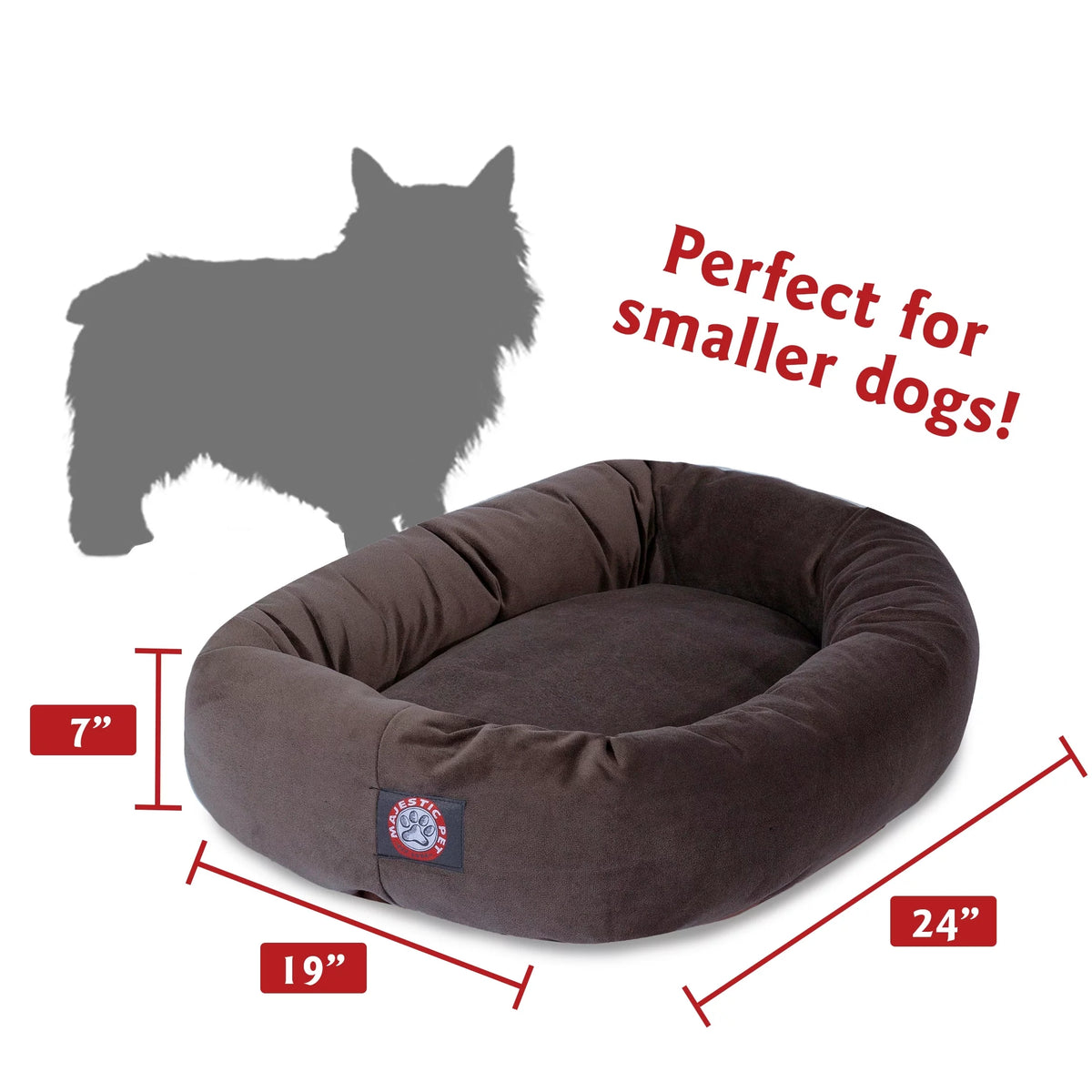 Faux Suede Washable Small Pet Bed V620