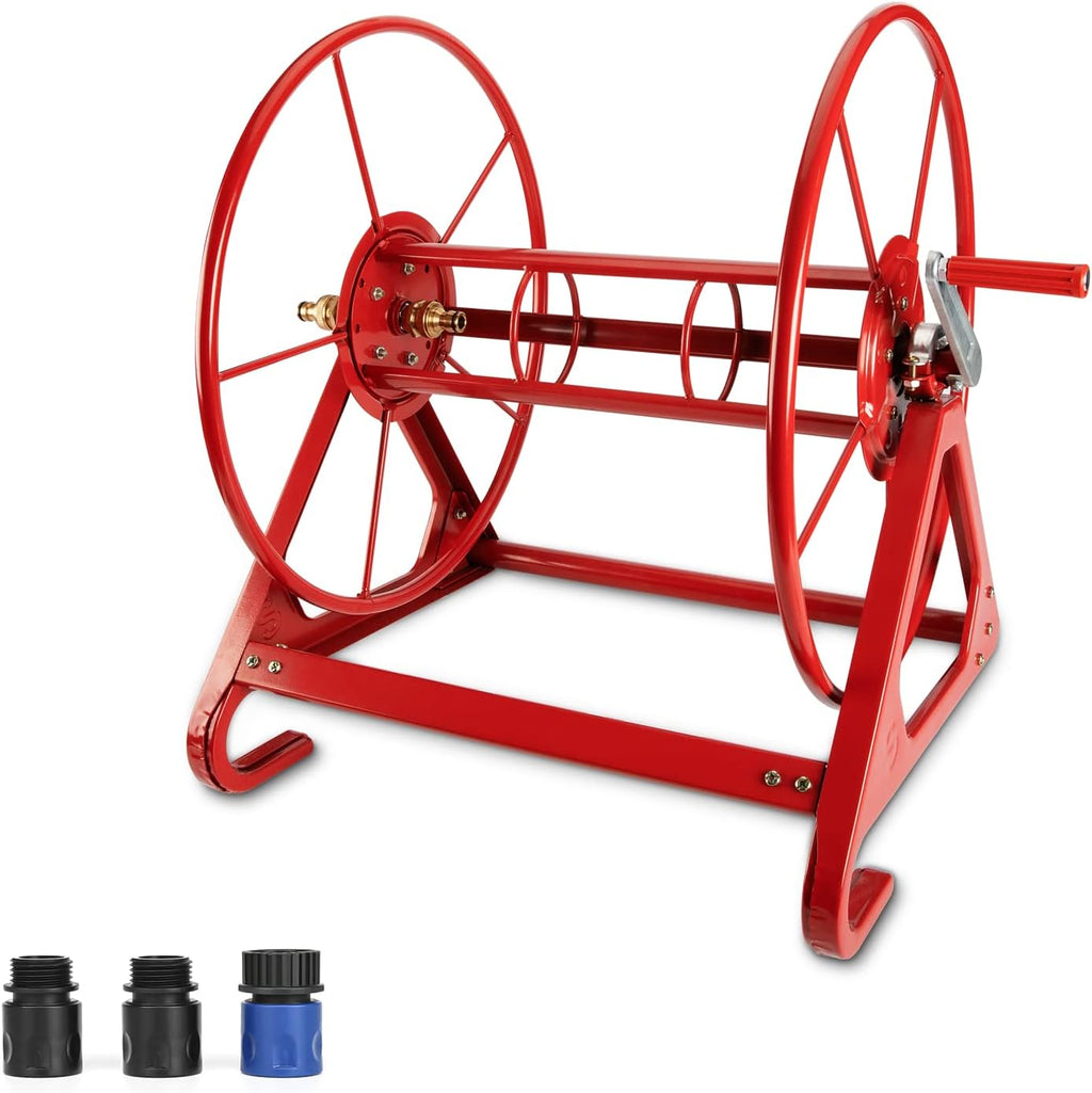 Heavy Duty Wall Mounted Garden Hose Reel Holder for 200 FT 3/4 Inch Hose M60489