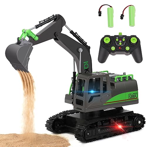 Remote Control Dump Truck Toy with Blue Warning Lights I5518