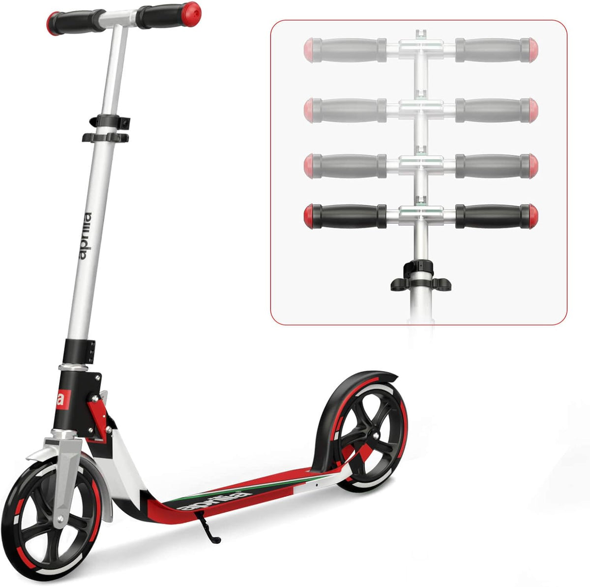 Foldable Kick Scooter with Big Wheel, 4 Level Height Adjustable C27954