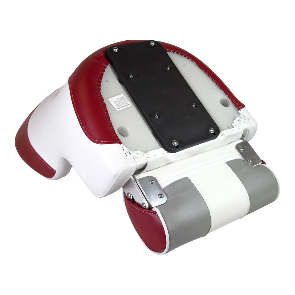 White Grey Red Bucket Seat with Flip Up Bolster S3487