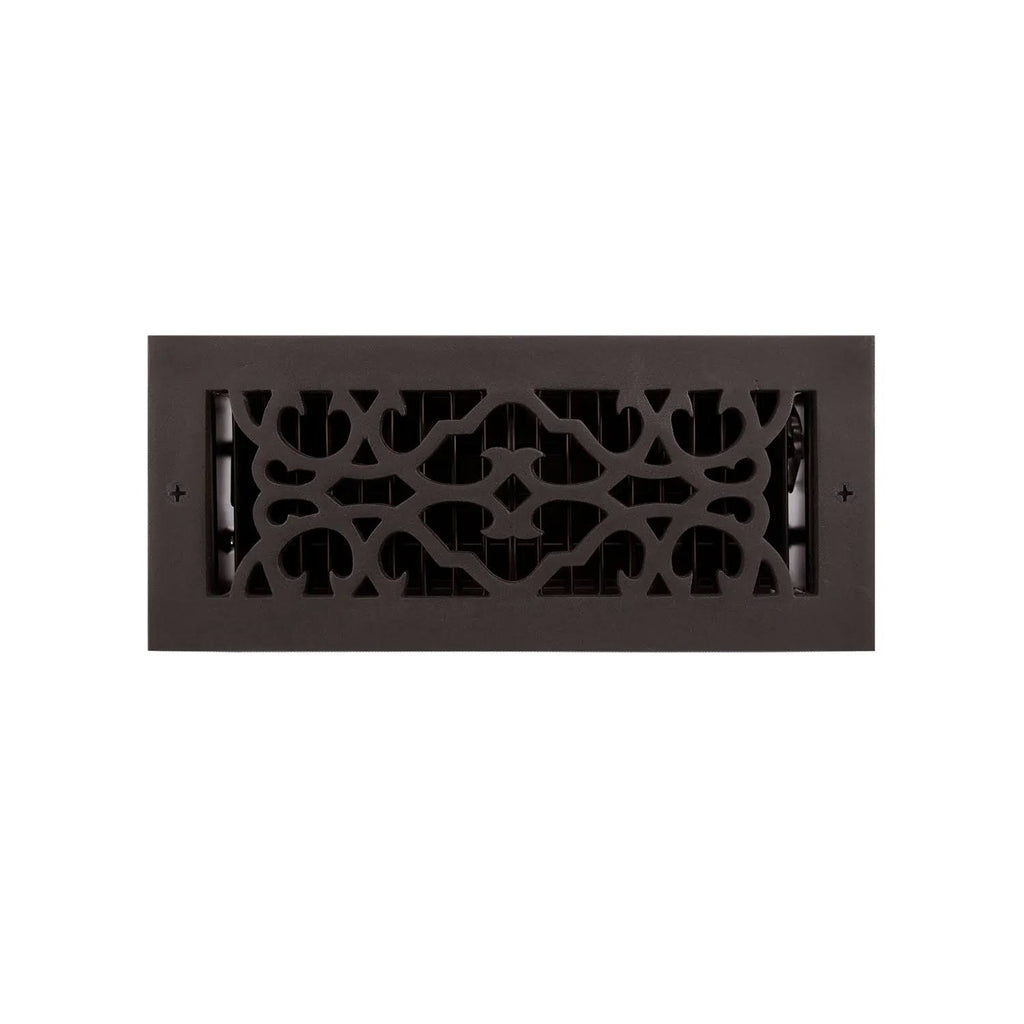 Black Powder Coated Cast Iron Wall Register A231105