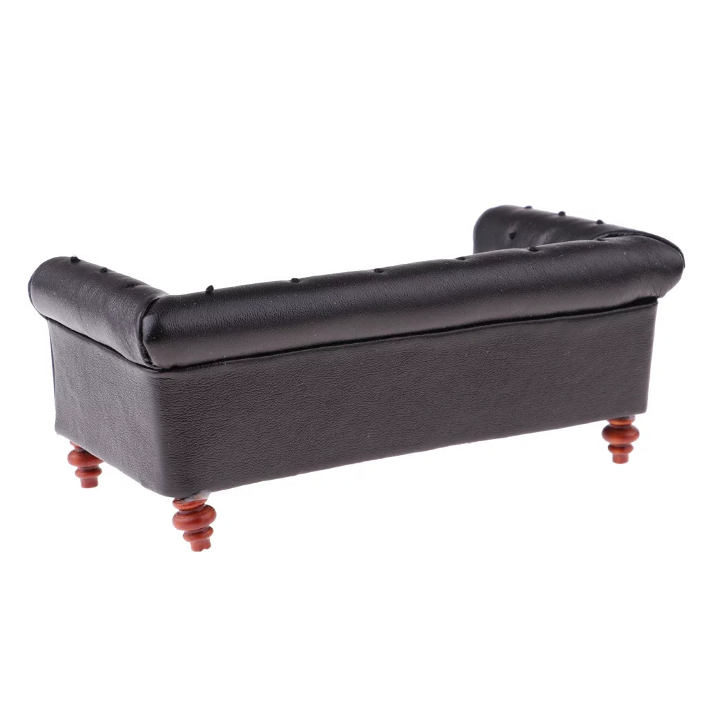 Black Leather Sofa K753879