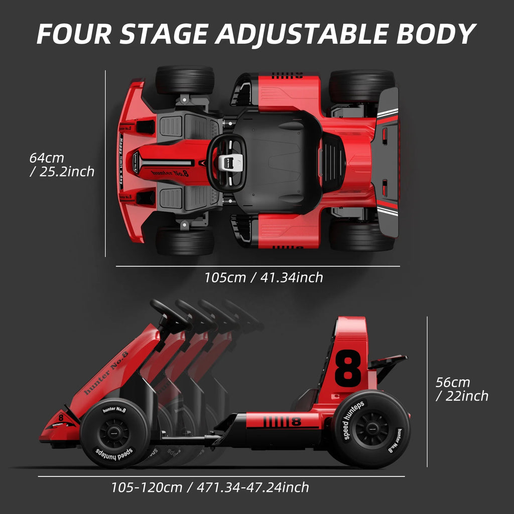 Red 12V7Ah Electric Drift Go Kart with Remote Control E45740