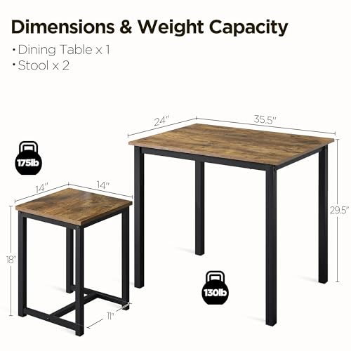 3 Piece Dining Table & Chair Set Gray C91792