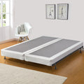 4" Split Fully Assembled Wood Box Spring, Full, White L81576