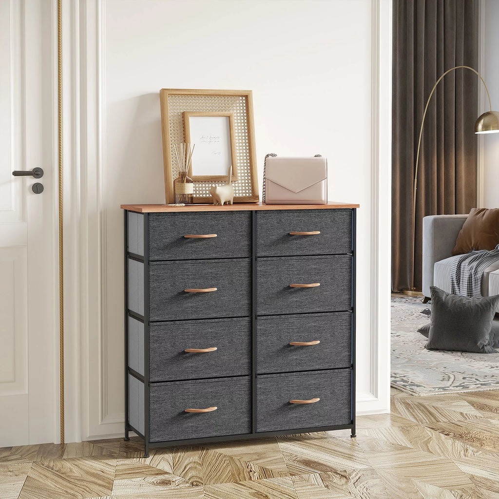 Dark Gray 8 Drawer Storage Dresser W67854