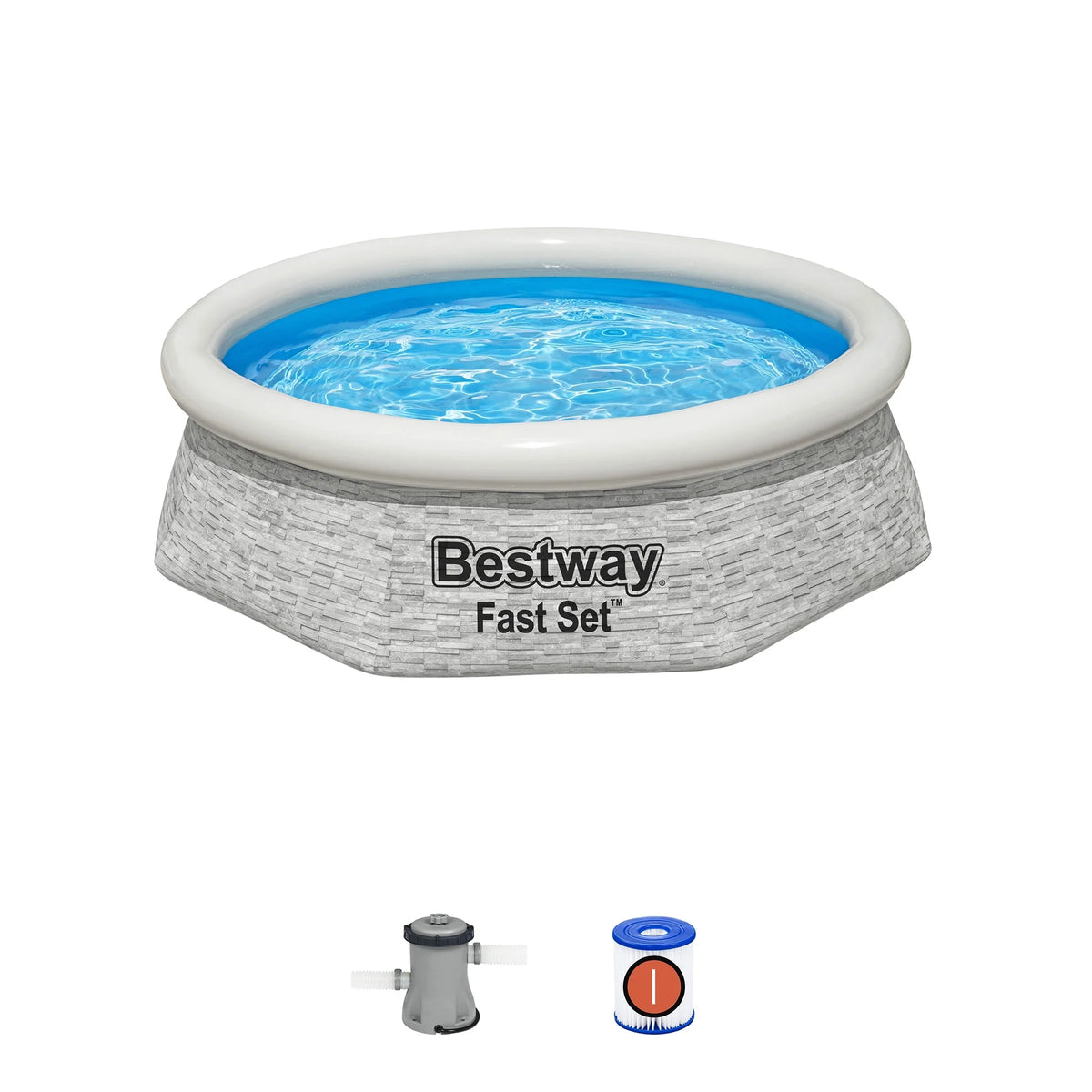 12' x 30 Round Inflatable Swimming Pool Set I682