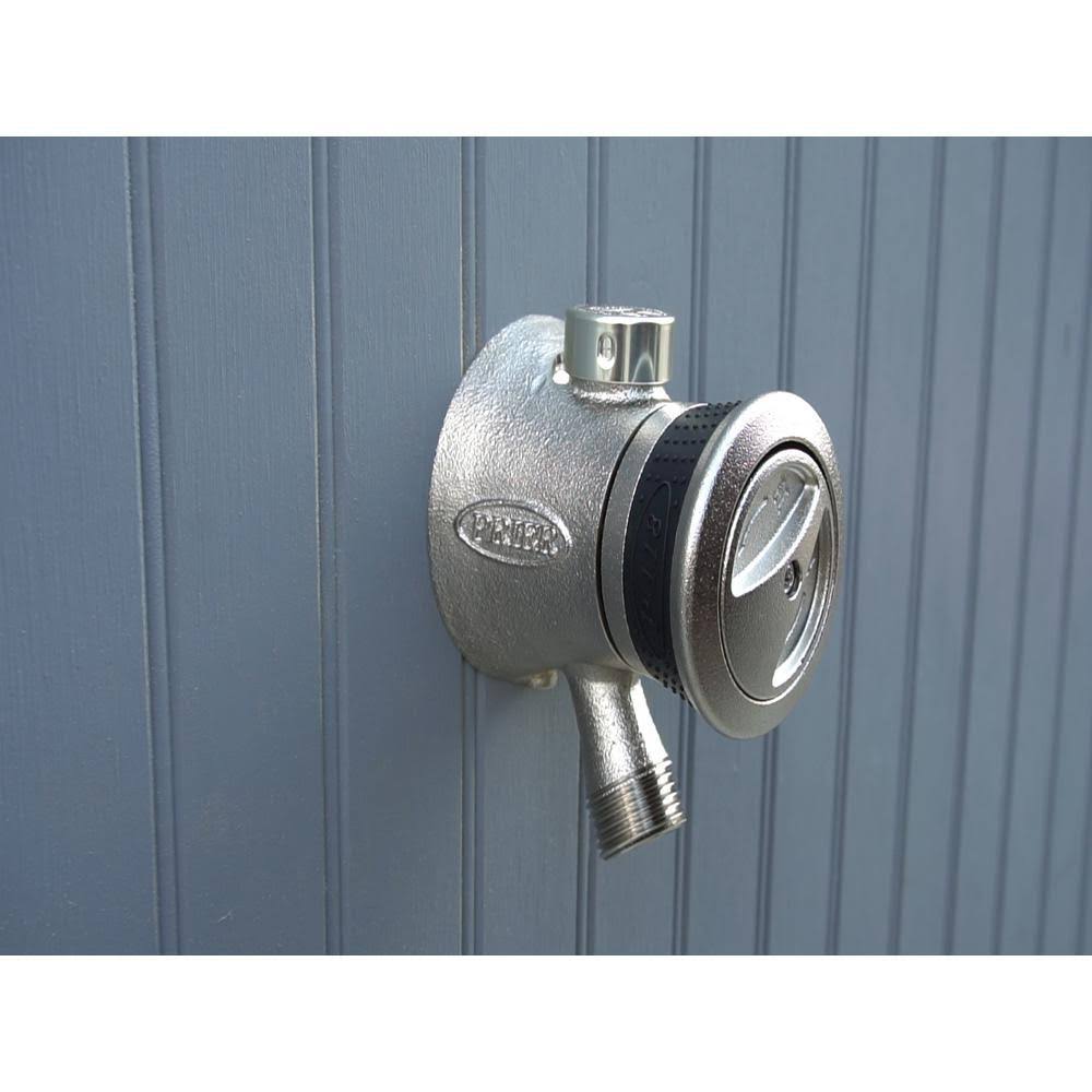 10x22 Single Handle Hot & Cold Mixing Hydrant, Satin Nickel L416