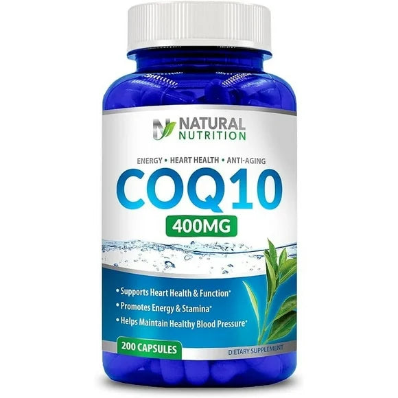 Vitamin CoQ10 400mg 200 Capsules Gluten Free Non-GMO B3653